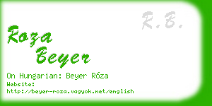 roza beyer business card